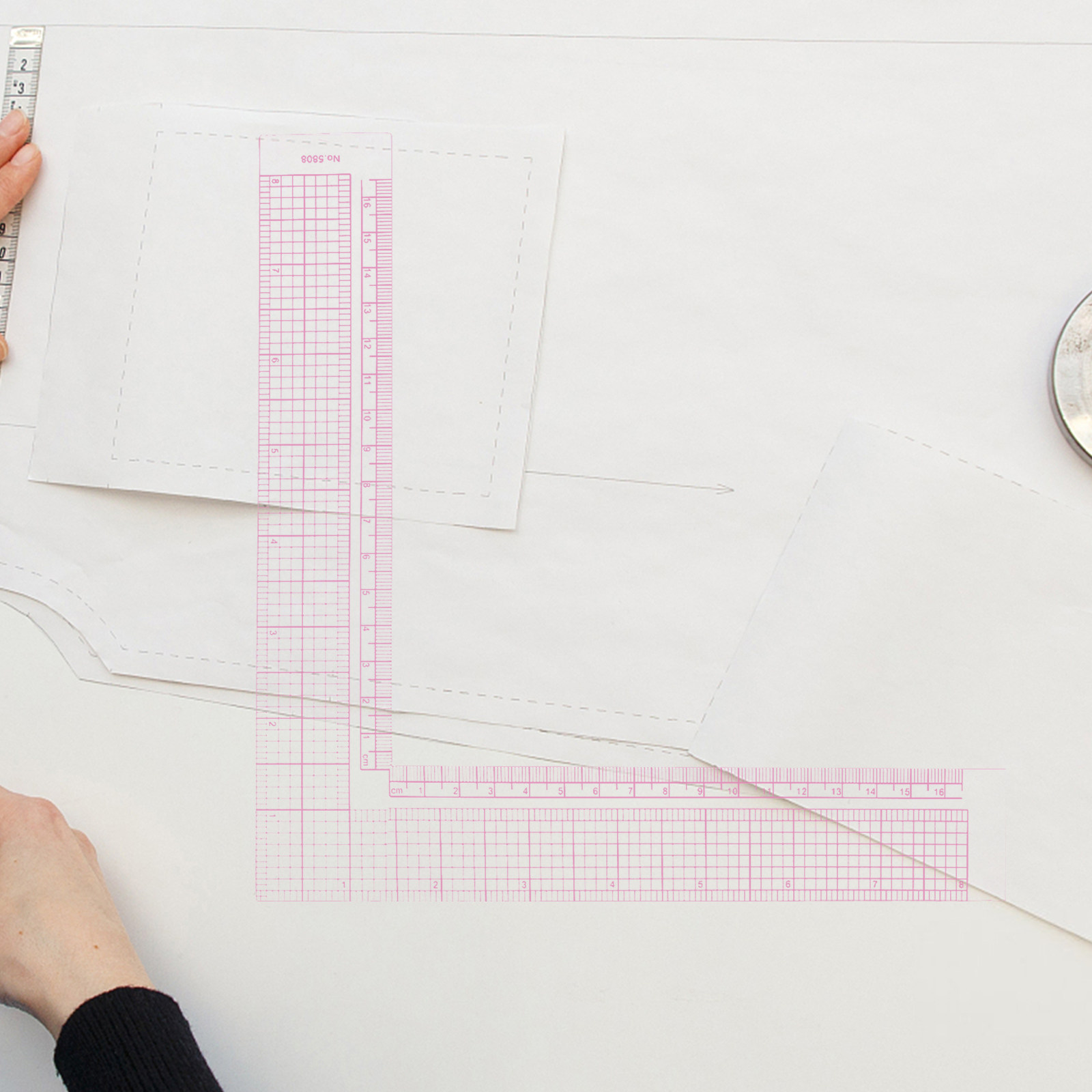 Quilting Ruler Square - Precision L Shape Plastic Sewing Ruler