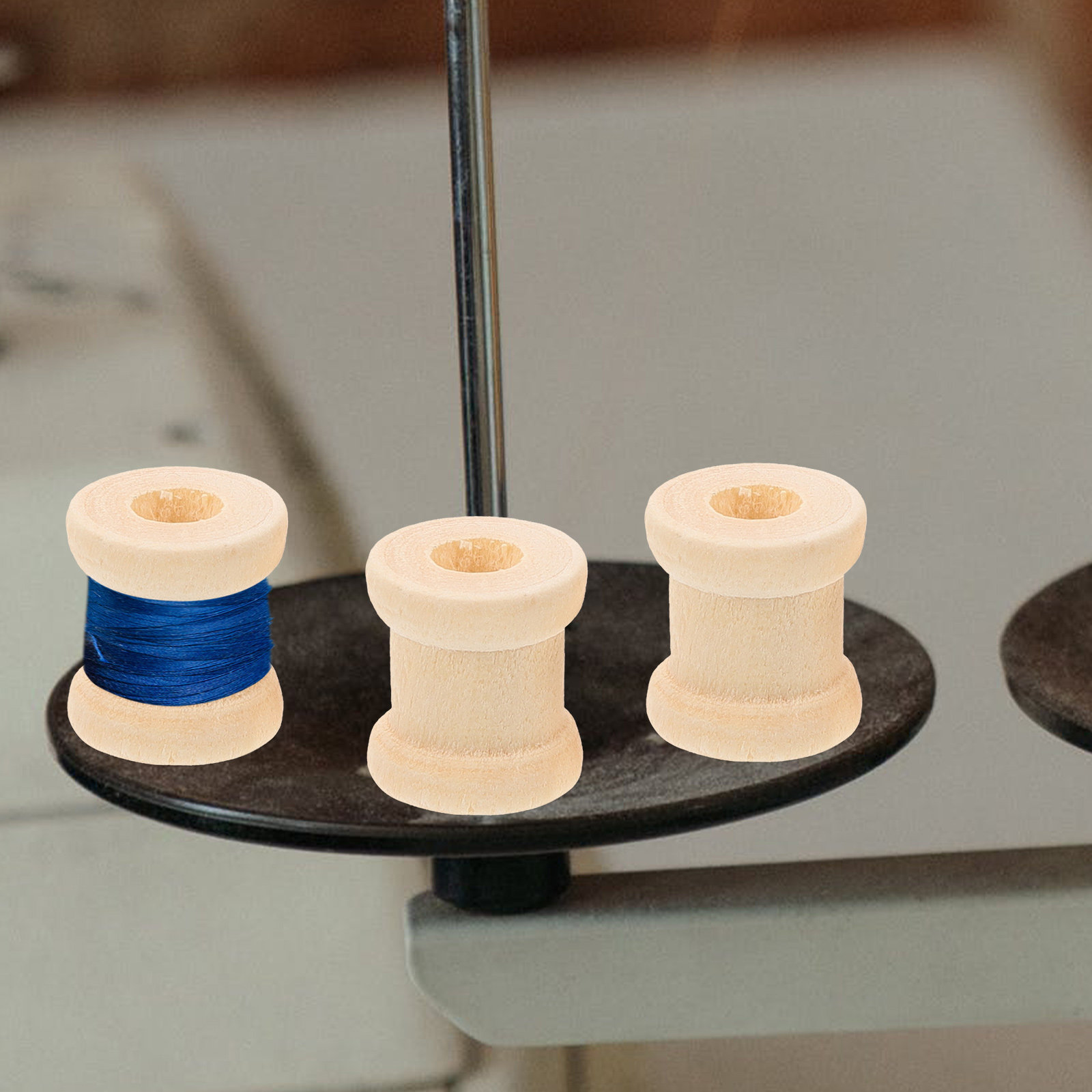 Sewing Roll - 100Pcs Wooden Thread Spools High Grade