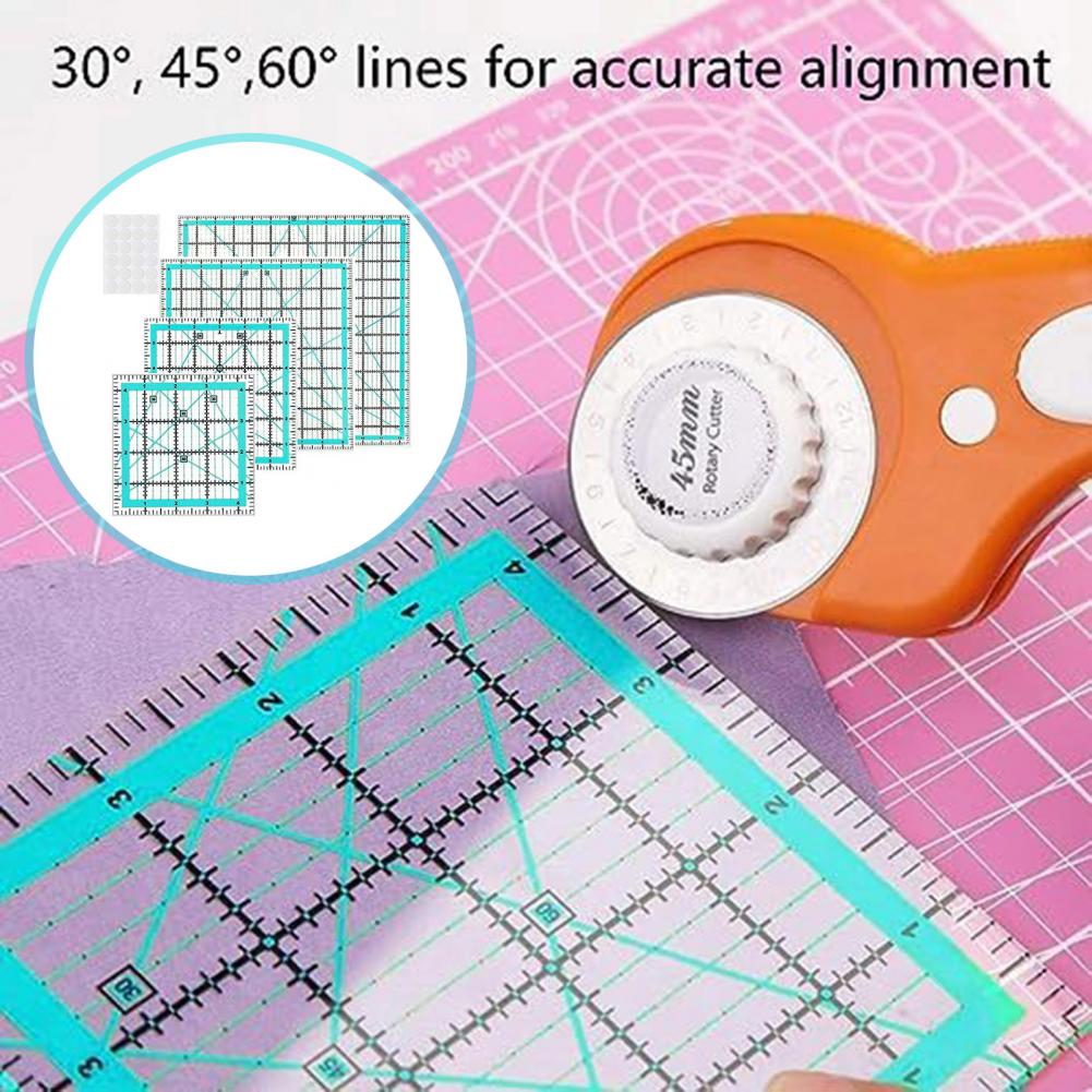 4Pcs Acrylic Quilting Ruler wi - đánh giá và giá Quilting Ruler Square