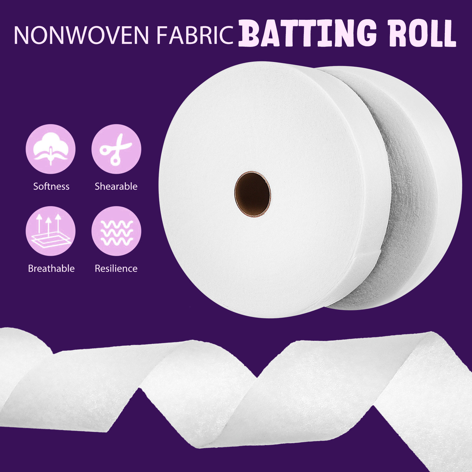 2 Rolls Nonwoven Batting Roll  - đánh giá và giá Sewing Roll