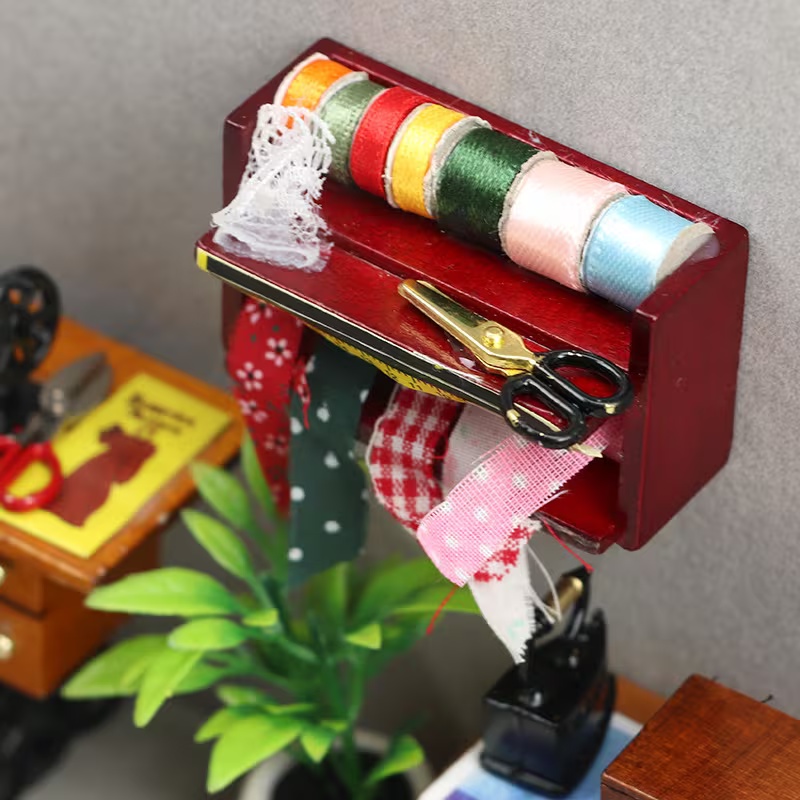 Dollhouse Mini Sewing Box with - đánh giá và giá Sewing Factory