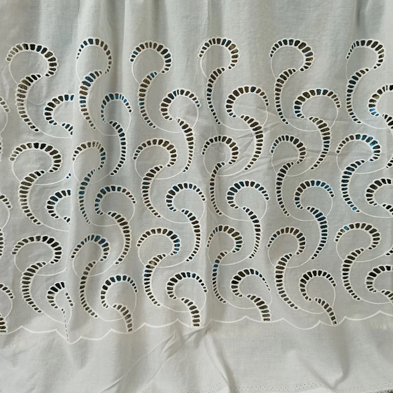 100% cotton embroidered hollow - đánh giá và giá Sewing Eyelet Fabric