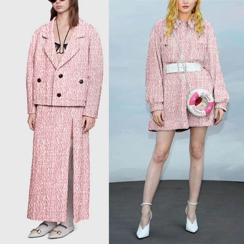 Redraspberry 145cm Pink White  - đánh giá và giá Sewing Tweed