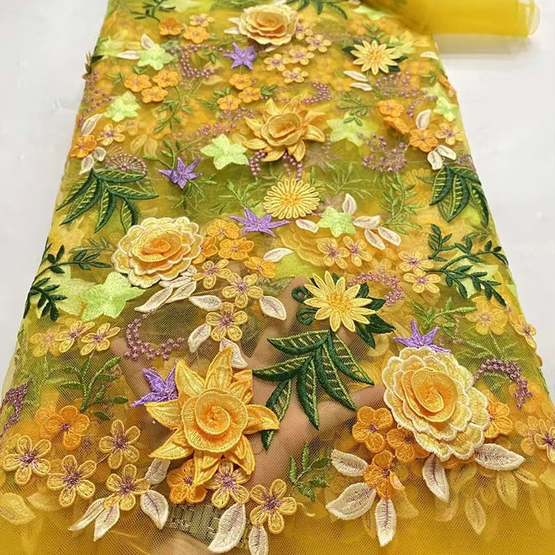 90x130cm 3D Floral Embroidered - đánh giá và giá Textile For Sewing