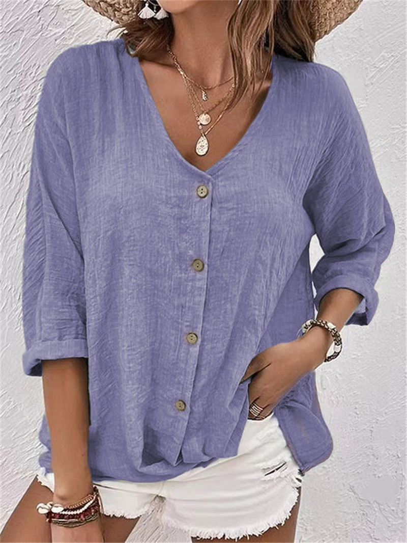 Elegant Buttons Solid Blouse S - đánh giá và giá Sewing V