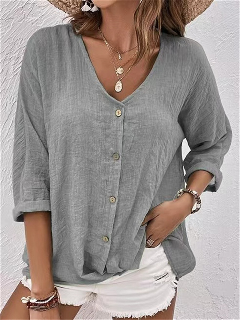 Elegant Buttons Solid Blouse S - đánh giá và giá Sewing V