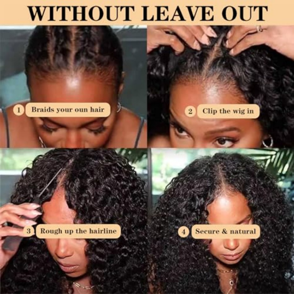 V Part Wig Human Hair Curly Wa - đánh giá và giá Sewing V