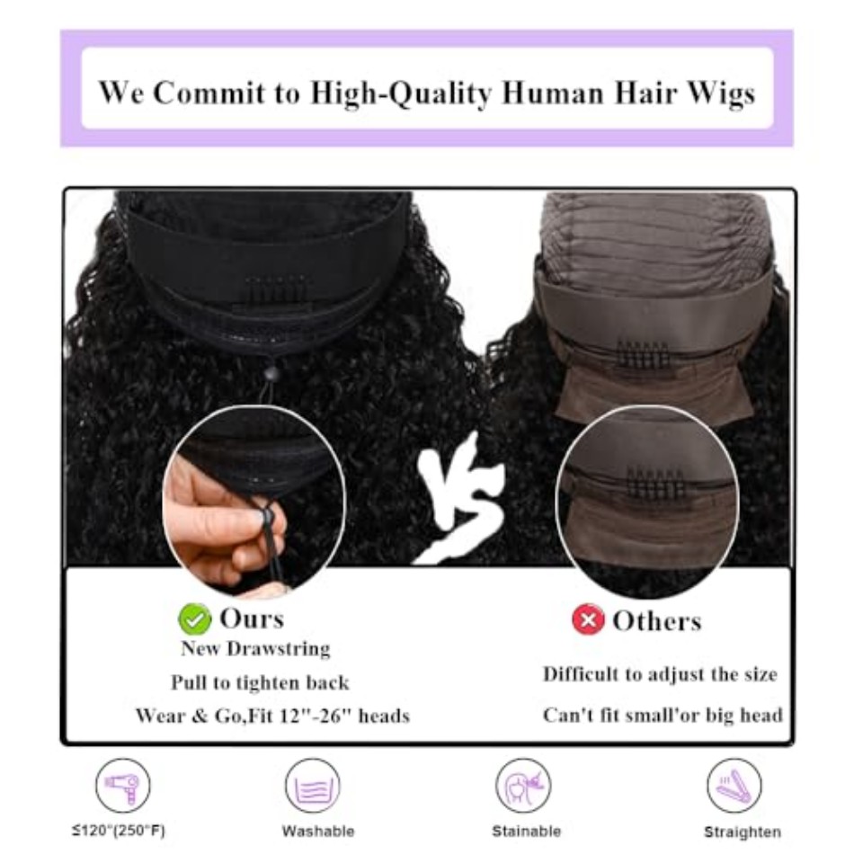 V Part Wig Human Hair Curly Wa - đánh giá và giá Sewing V