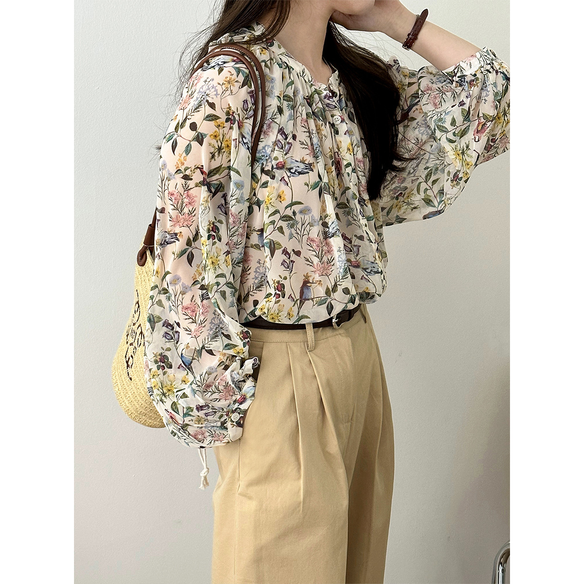 2025 Women Spring Flower Print - đánh giá và giá Sewing V
