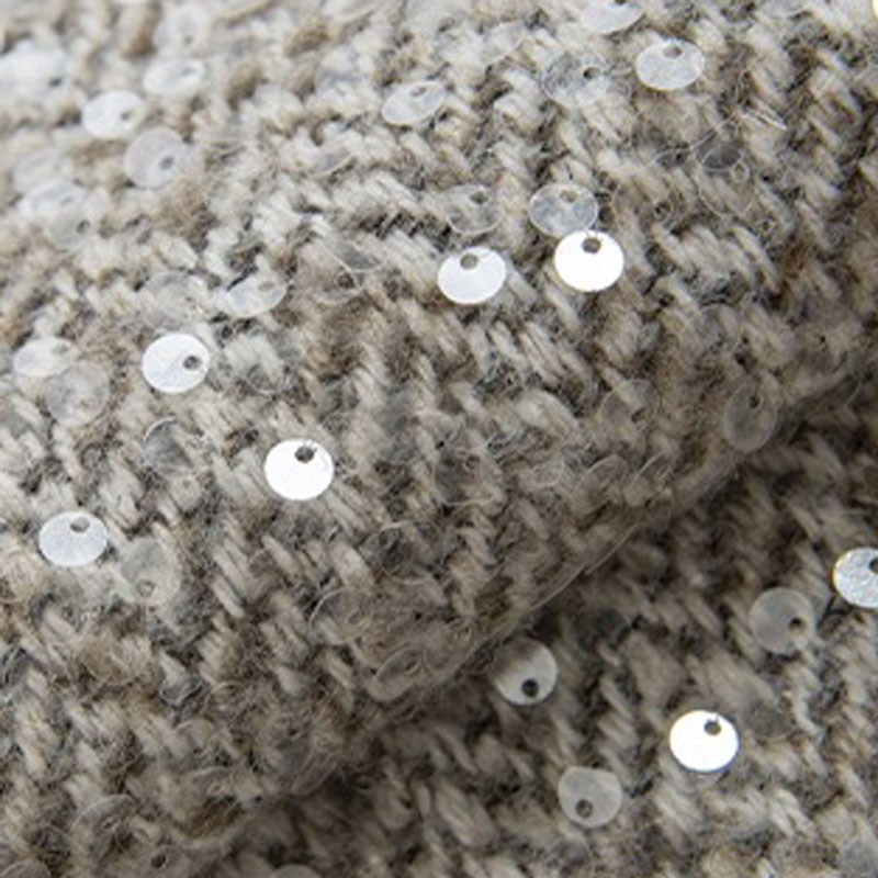 Light Grey With Sequin Yarn-Dy - đánh giá và giá Sewing Tweed