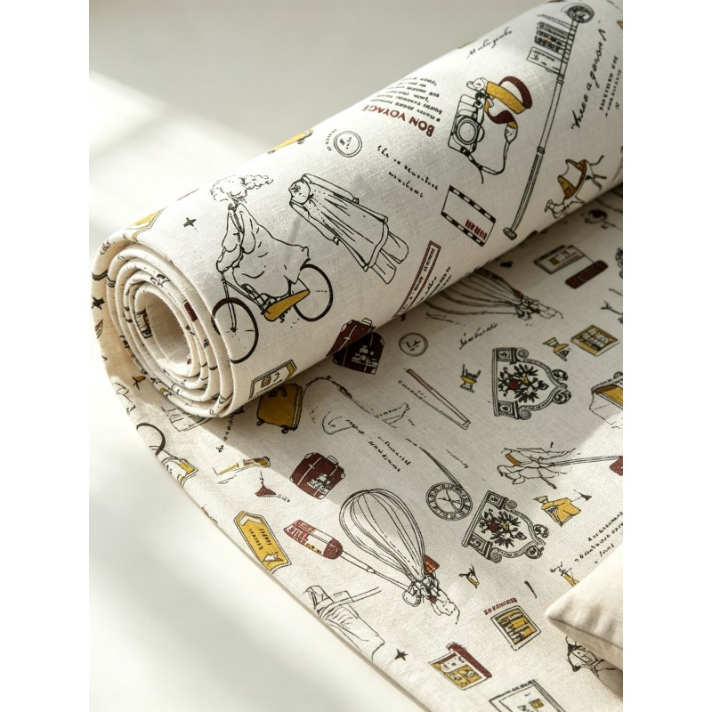 Mixed‑Blend Fabric with Girl P - đánh giá và giá Textile For Sewing
