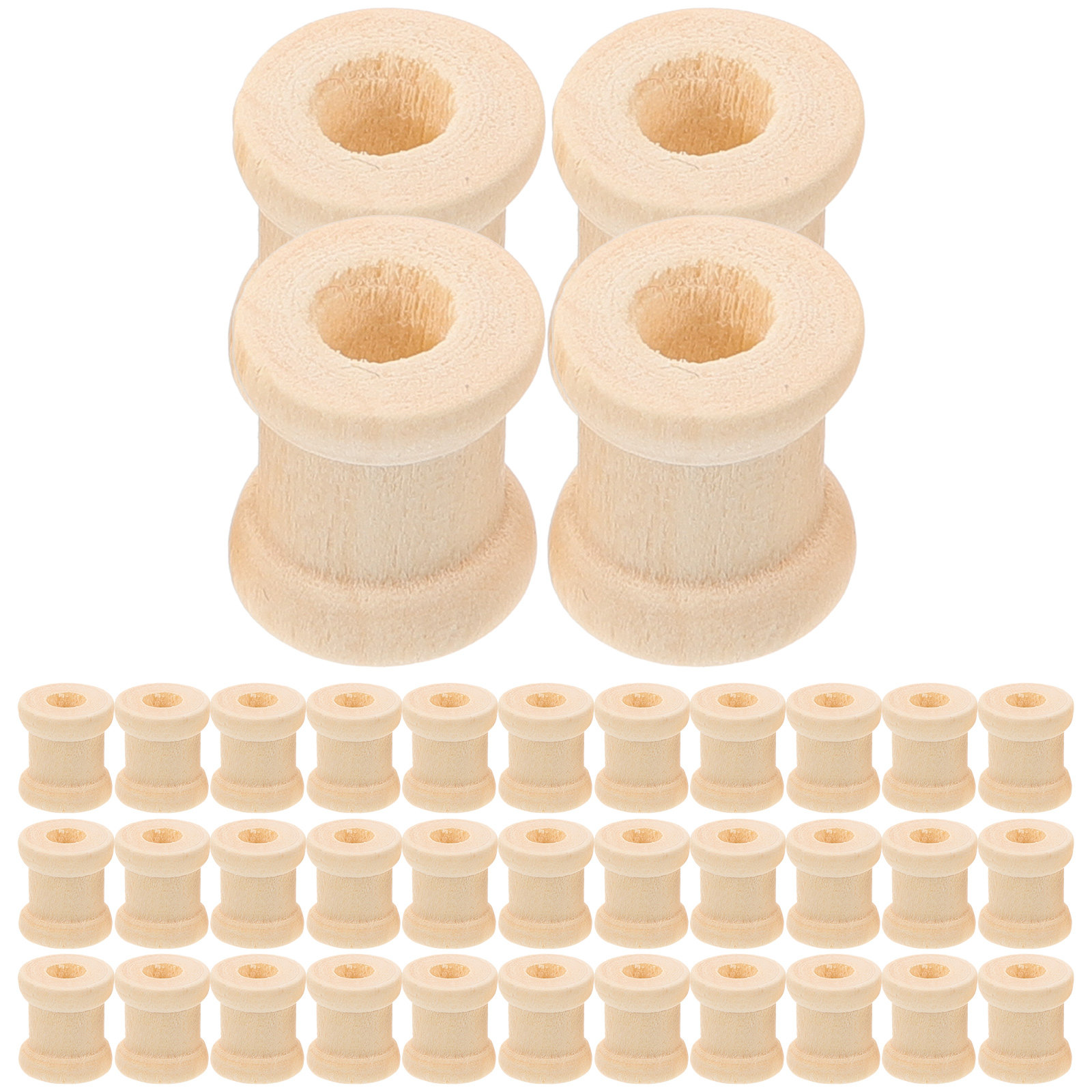 100Pcs Wooden Thread Spools Hi - đánh giá và giá Sewing Roll