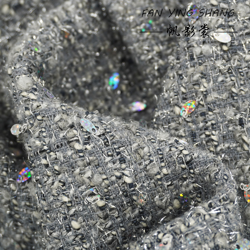 2025 Fashion Gray Sequins Wool - đánh giá và giá Sewing Tweed