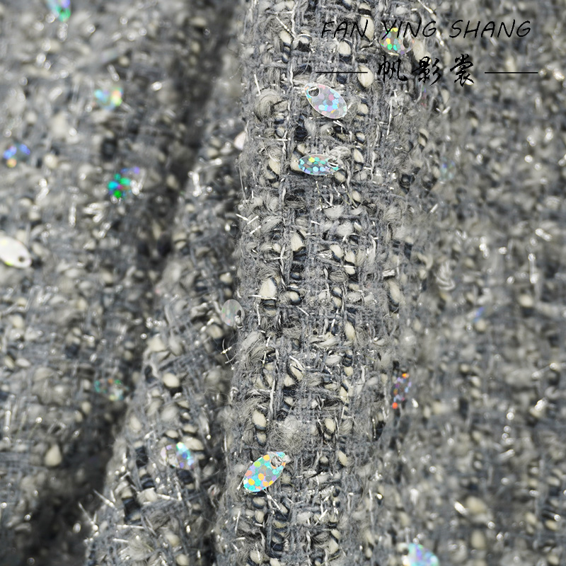 2025 Fashion Gray Sequins Wool - đánh giá và giá Sewing Tweed
