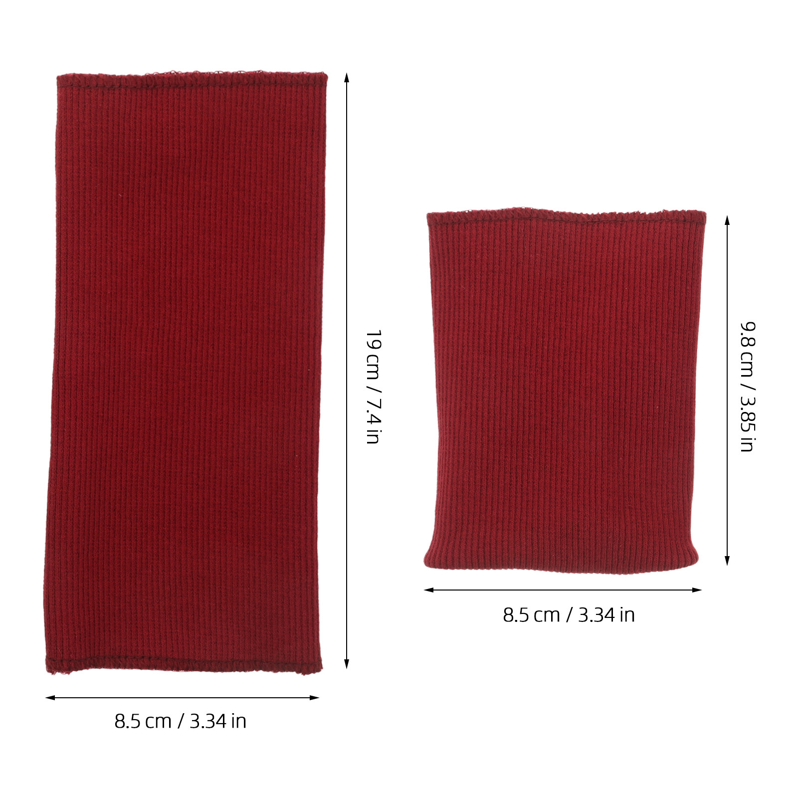 1Pair Dark Red Ribbed Knit Cuf - đánh giá và giá Textile For Sewing